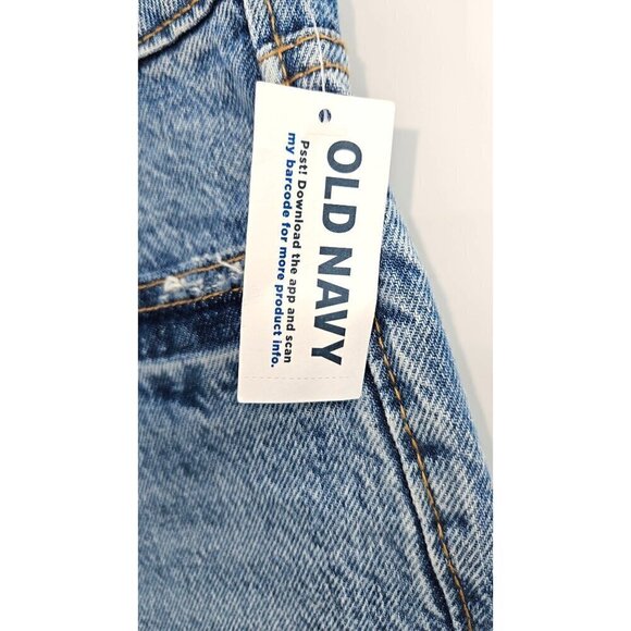 Old Navy High Rise OG Straight Womens Sz 4 Fray Shorty Short Distressed Blue NEW - Picture 9 of 12